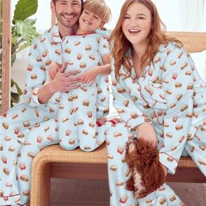 NWT BedHead Pajamas Women Organic Cotton Burger Fries PJ Set M